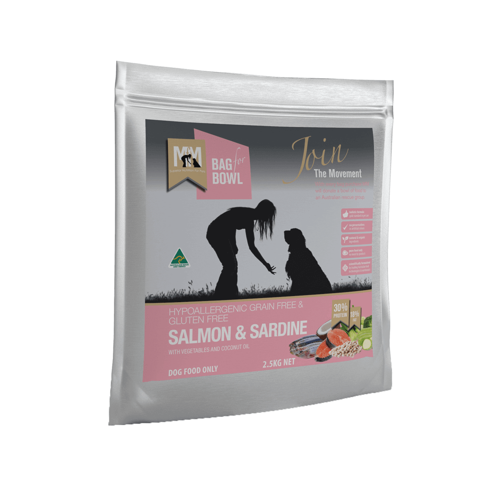 MfM Meals For Mutts Dry Dog Food Hypoallergenic Grain Free & Gluten Free Salmon & Sardine