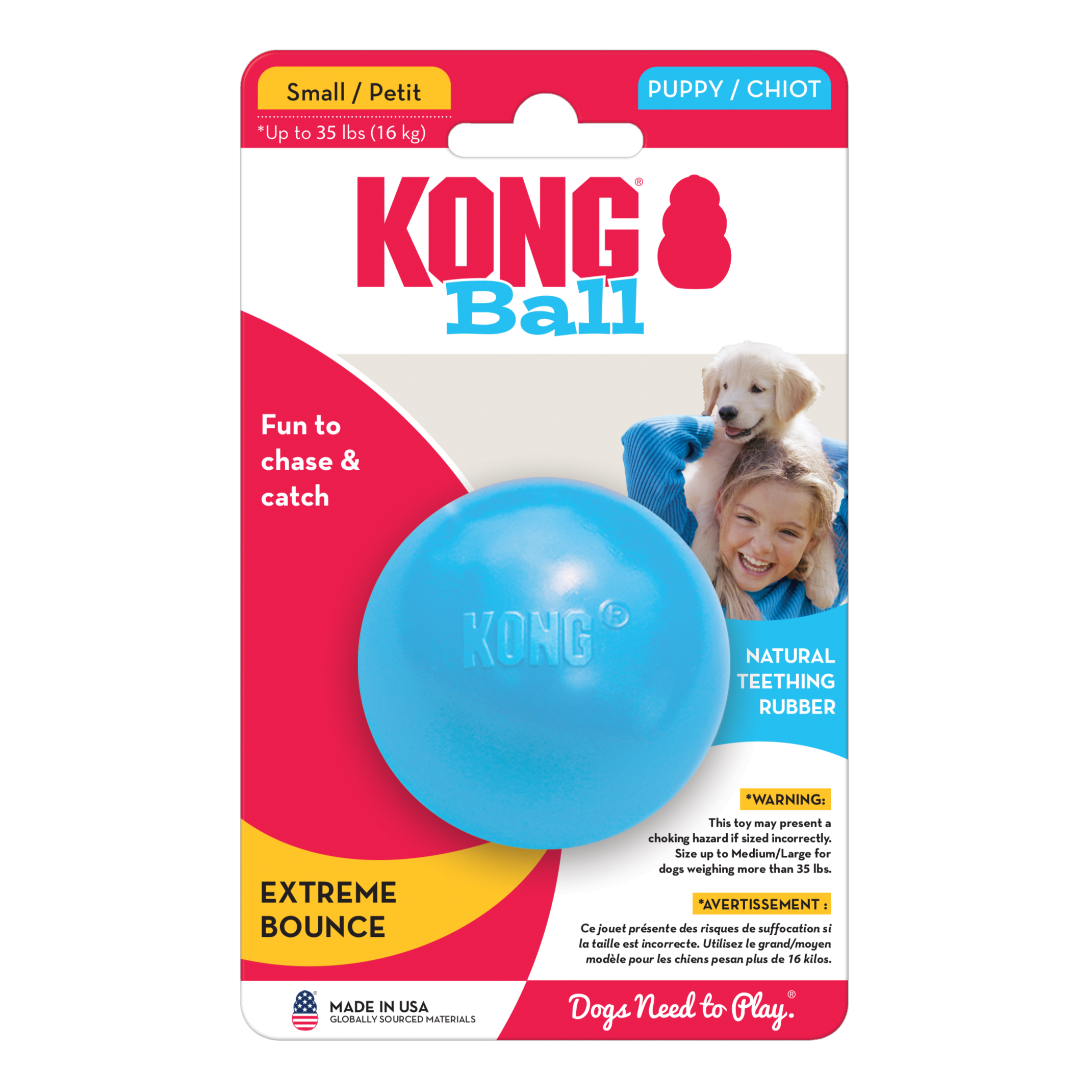 KONG Dog Toys Ball Extreme Bounce Puppy