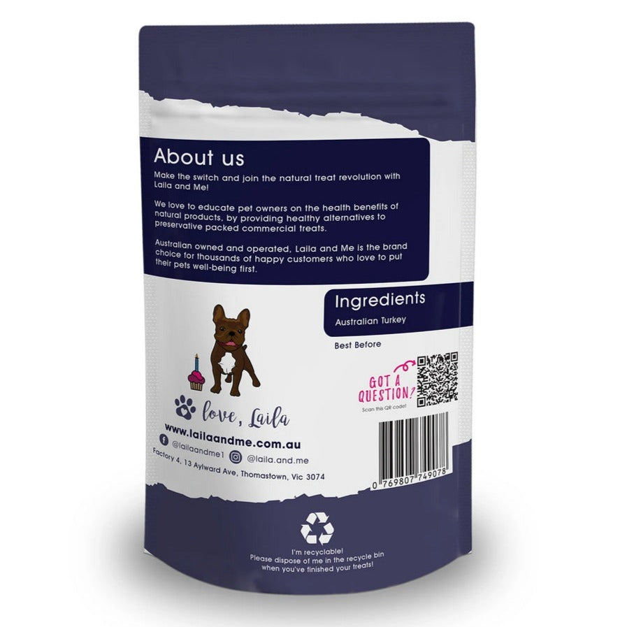 Laila & Me Freeze Dried Raw Turkey Treats
