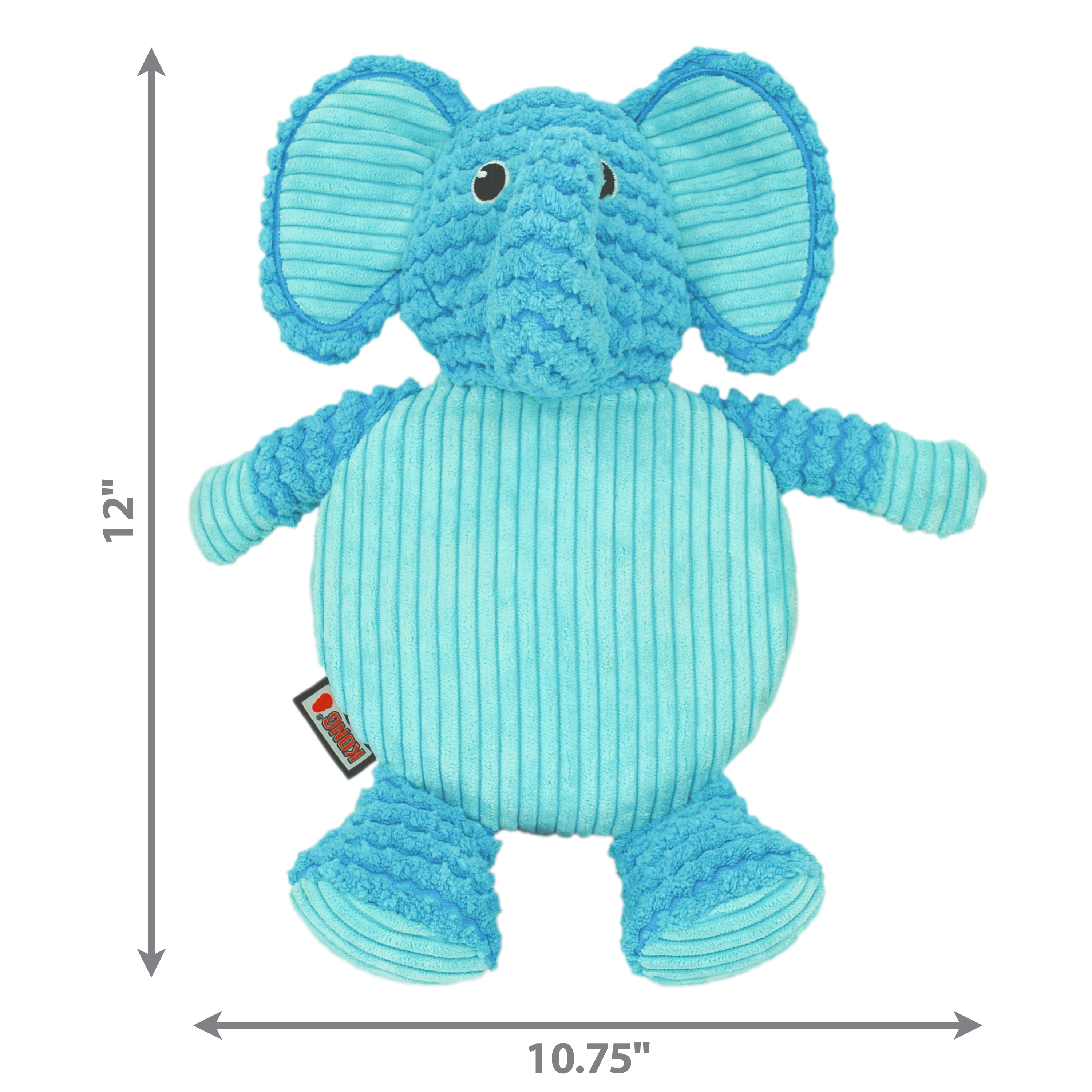 KONG Dog Toys Low Stuff Crackle Tummiez Elephant 03