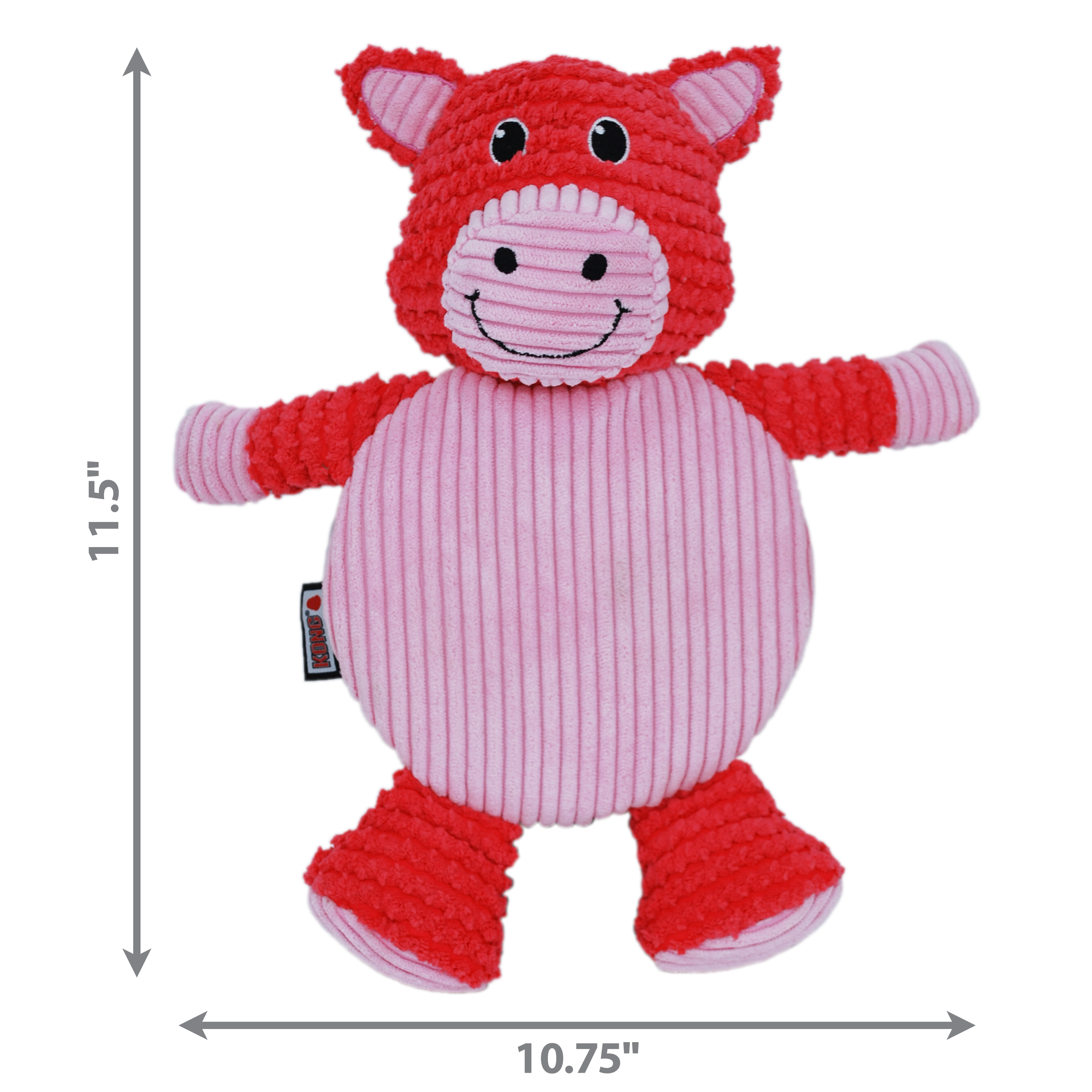 KONG Dog Toys Low Stuff Crackle Tummiez Pig 03