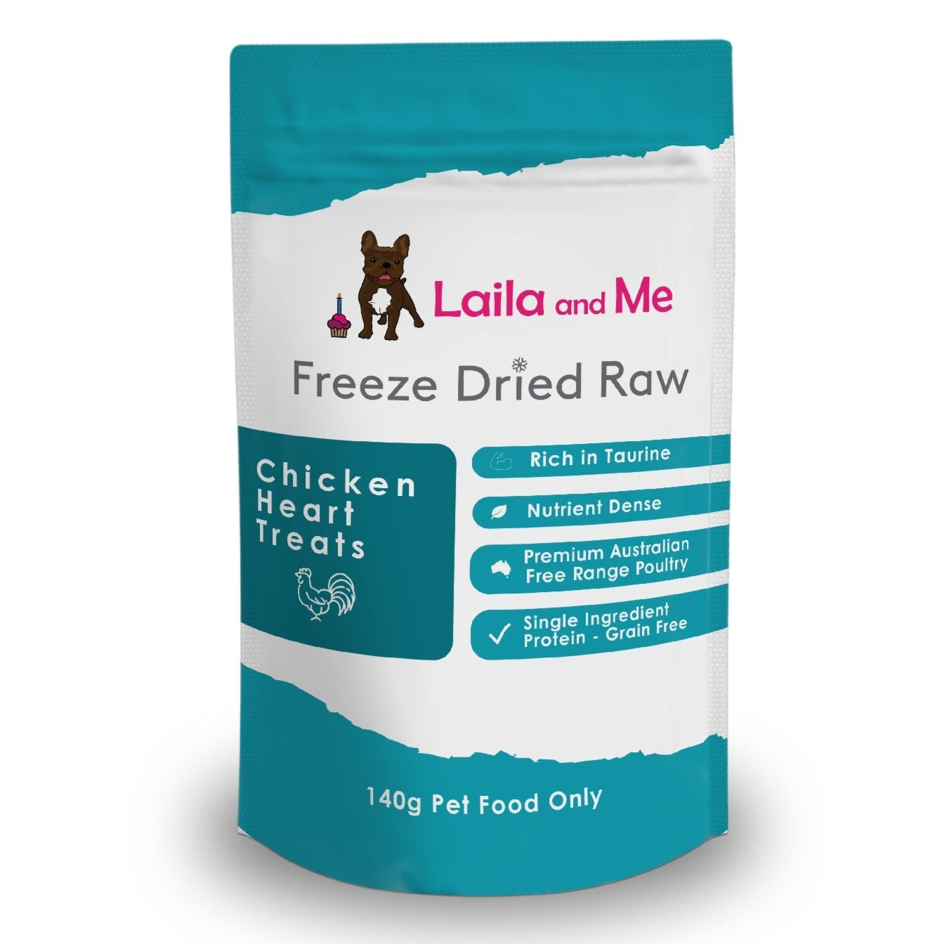 Laila & Me Freeze Dried Raw Chicken Heart Treats