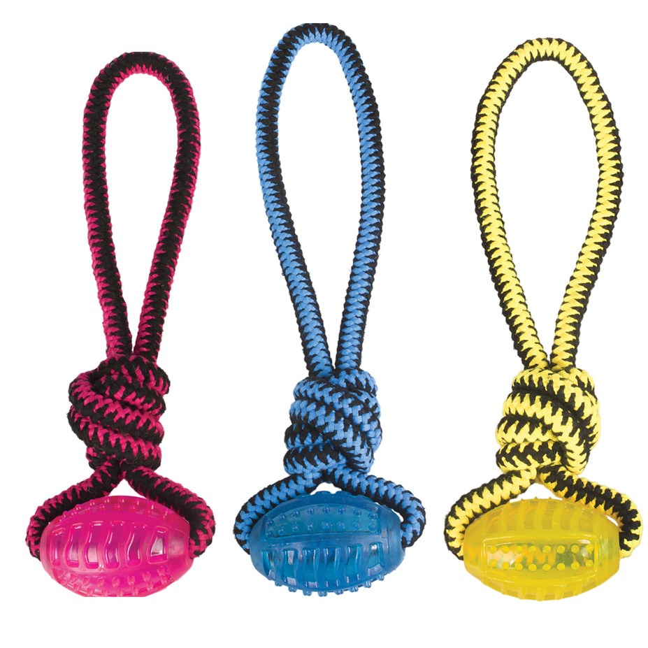 M-Pets TWIST Launcher dog toy – pink, blue and yellow, assorted colours