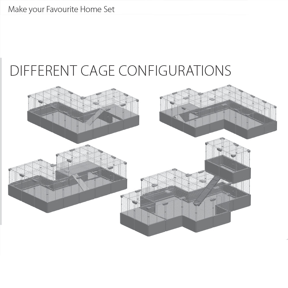 Ferplast Multipla Modular Cage for Rabbits and Guinea Pigs with Complete Accessories 23