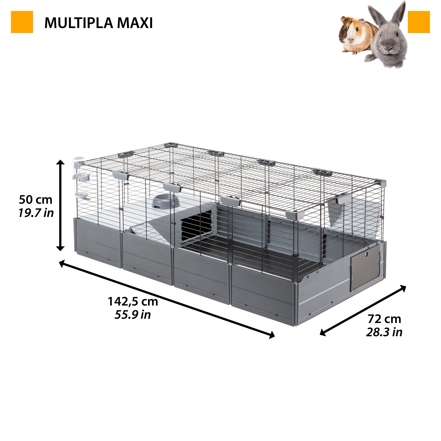 Ferplast Multipla Maxi Modular Cage with accessories for Rabbits and Guinea Pigs 16
