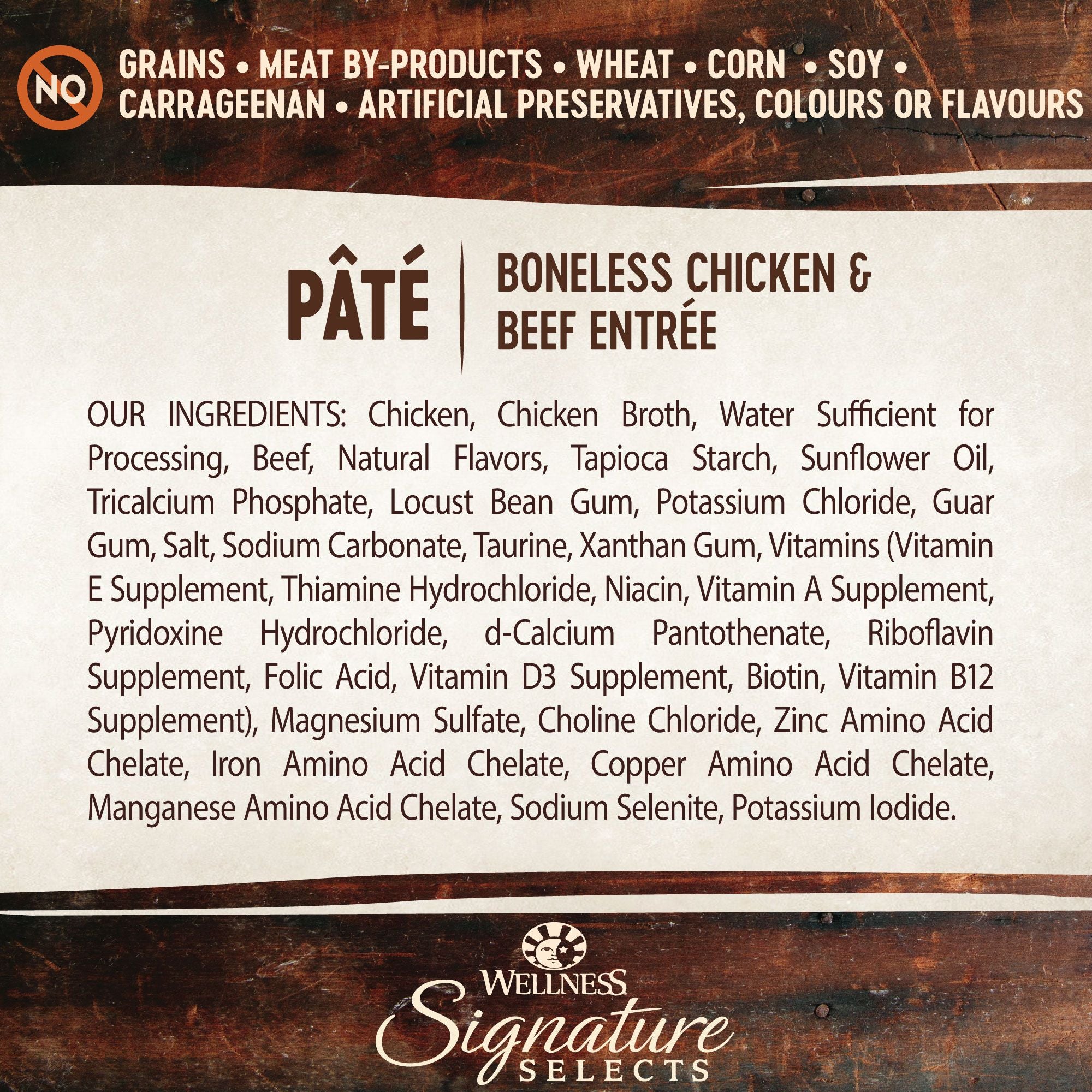 Wellness Core Wet Cat Food Signature Selects Boneless Chicken & Beef