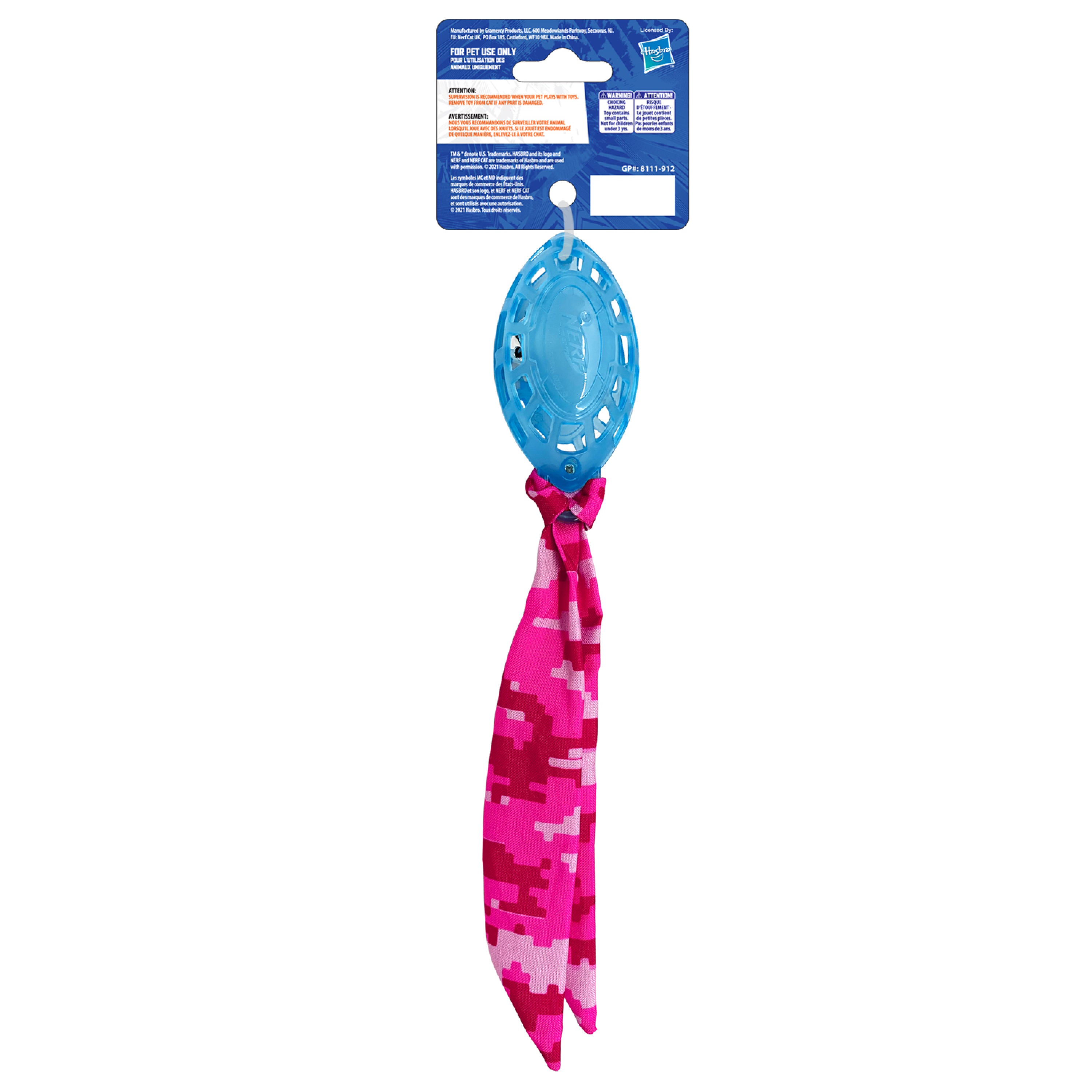 Nerf Cat Toy - Bell Rattle Football with Crinkle Tail 02