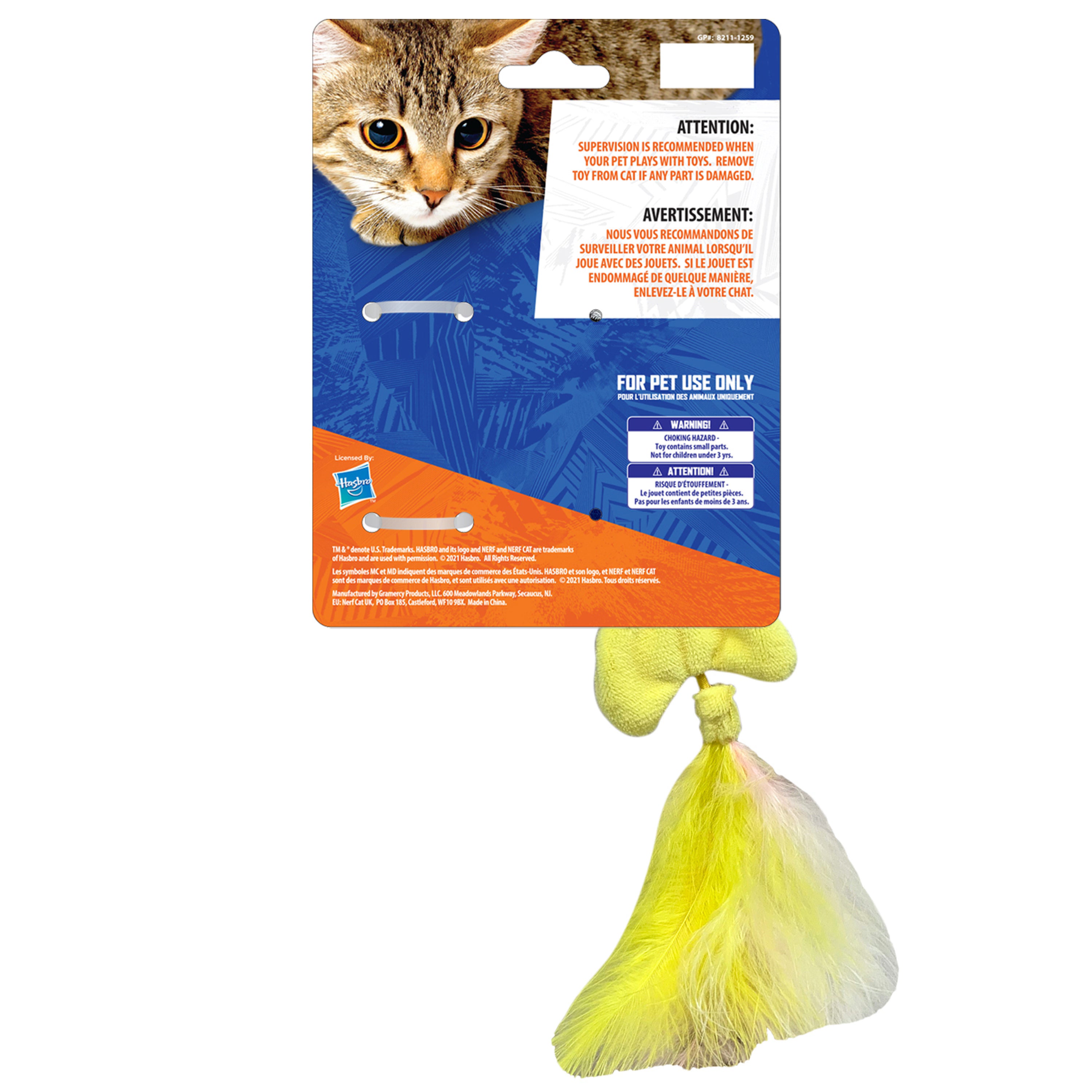 Nerf Cat Toy - Ultraplush Fish with Catnip Pouch and Bell 13cm 02