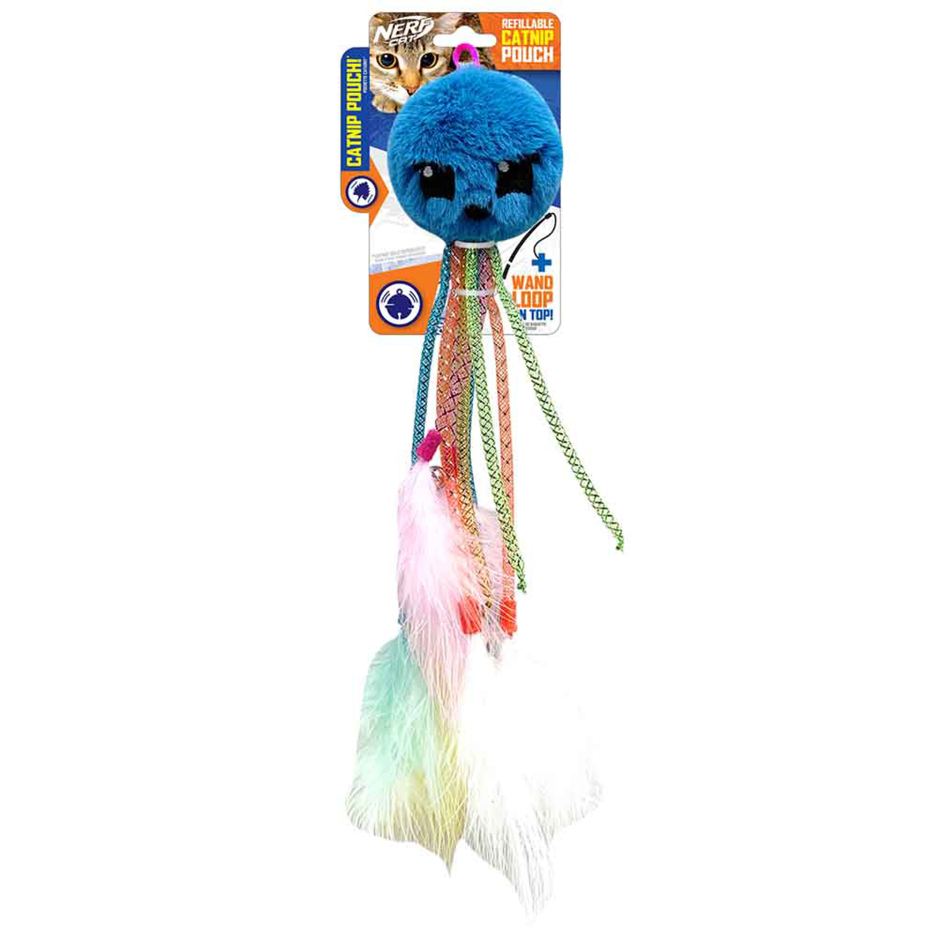 Nerf Cat Toy Ultraplush Octopus with Catnip Pouch 30cm