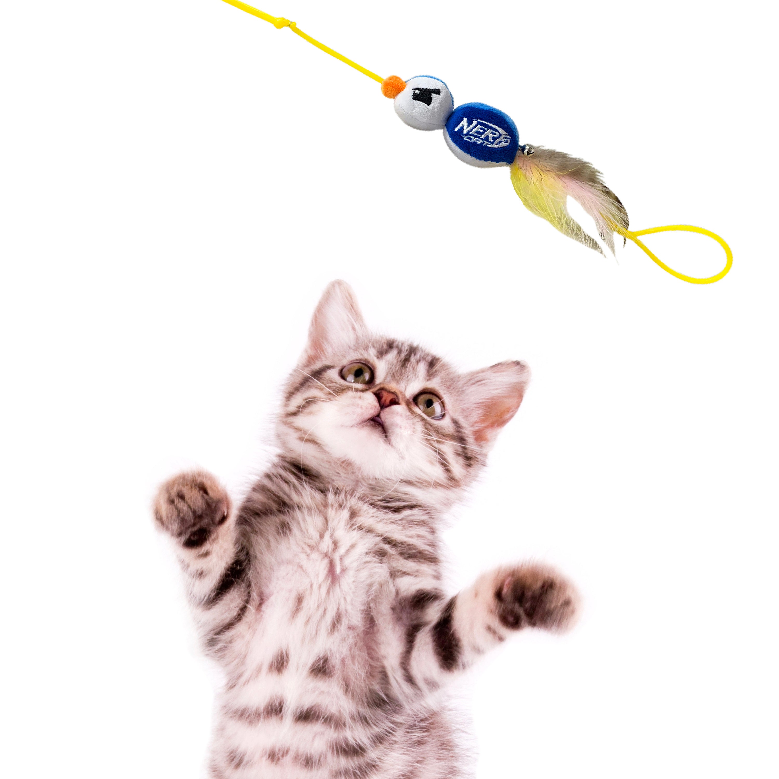 Nerf Cat Toy - Plush Elastic Launching Duck with Bell 10cm 04