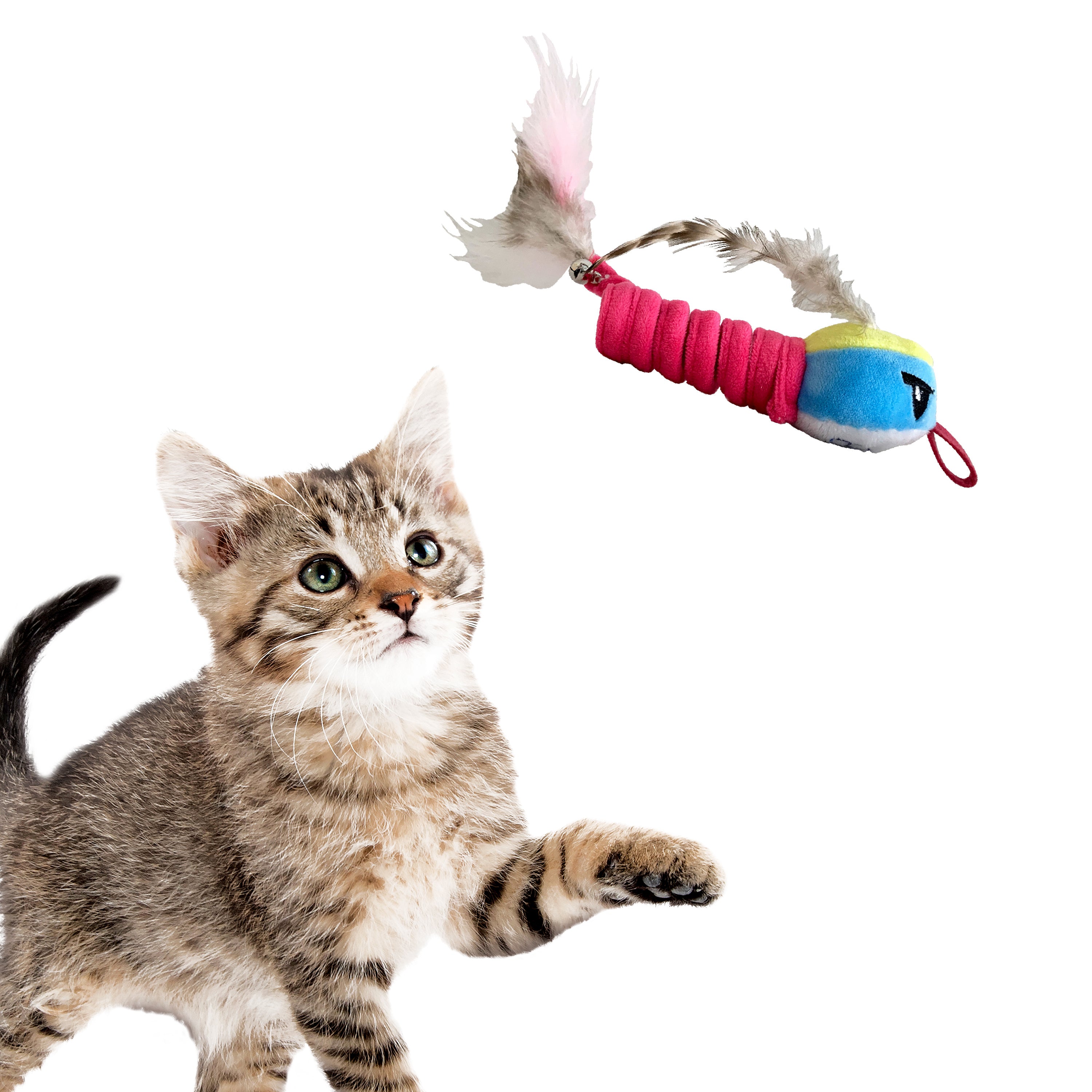 Nerf Cat Toy - Ultraplush Spring Snake with Bell 15cm 07