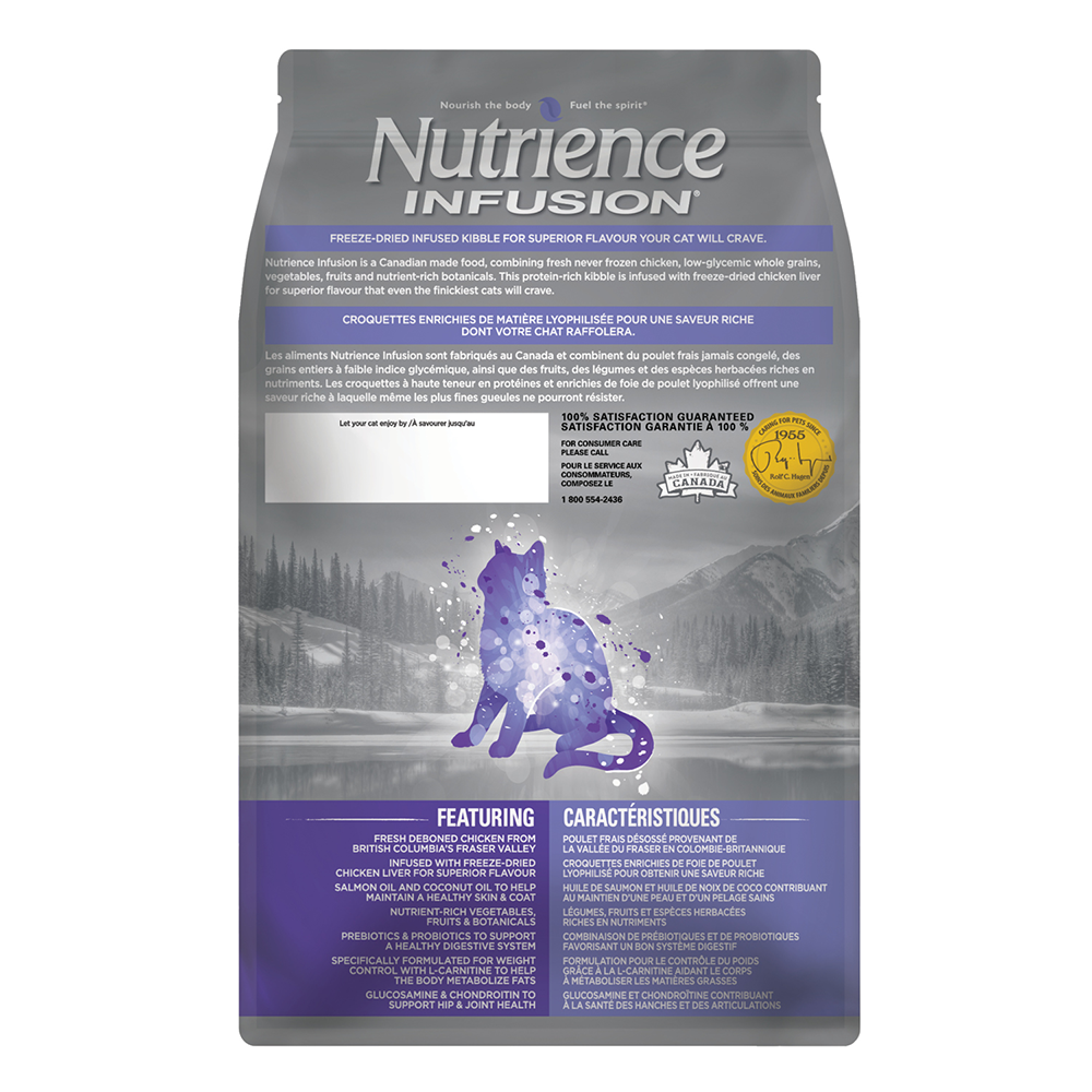 Nutrience Infusion Dry Cat Food Adult Weight Control Chicken 01