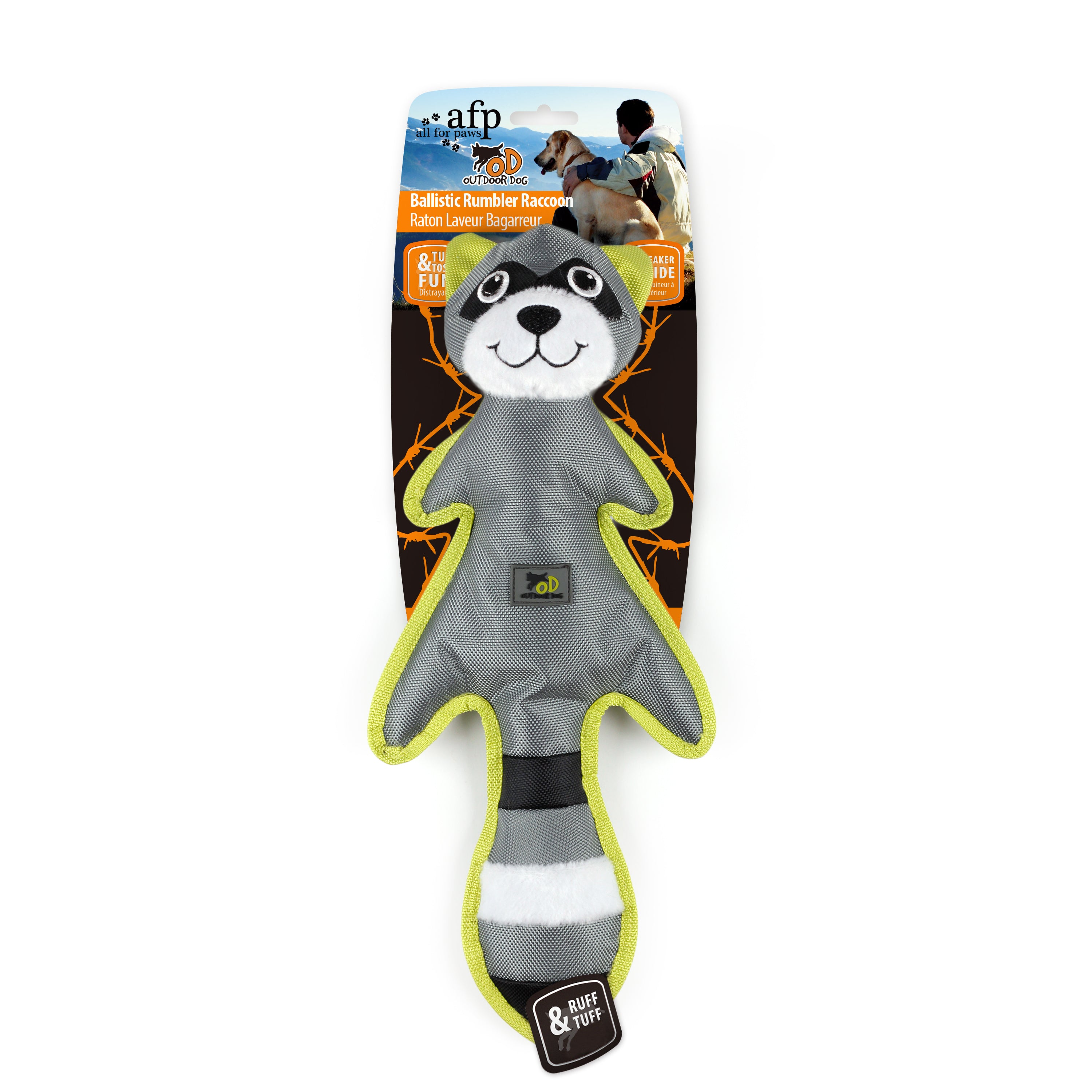 All for Paws AFP Dog Outdoor Ballistic Rumbler Raccoon