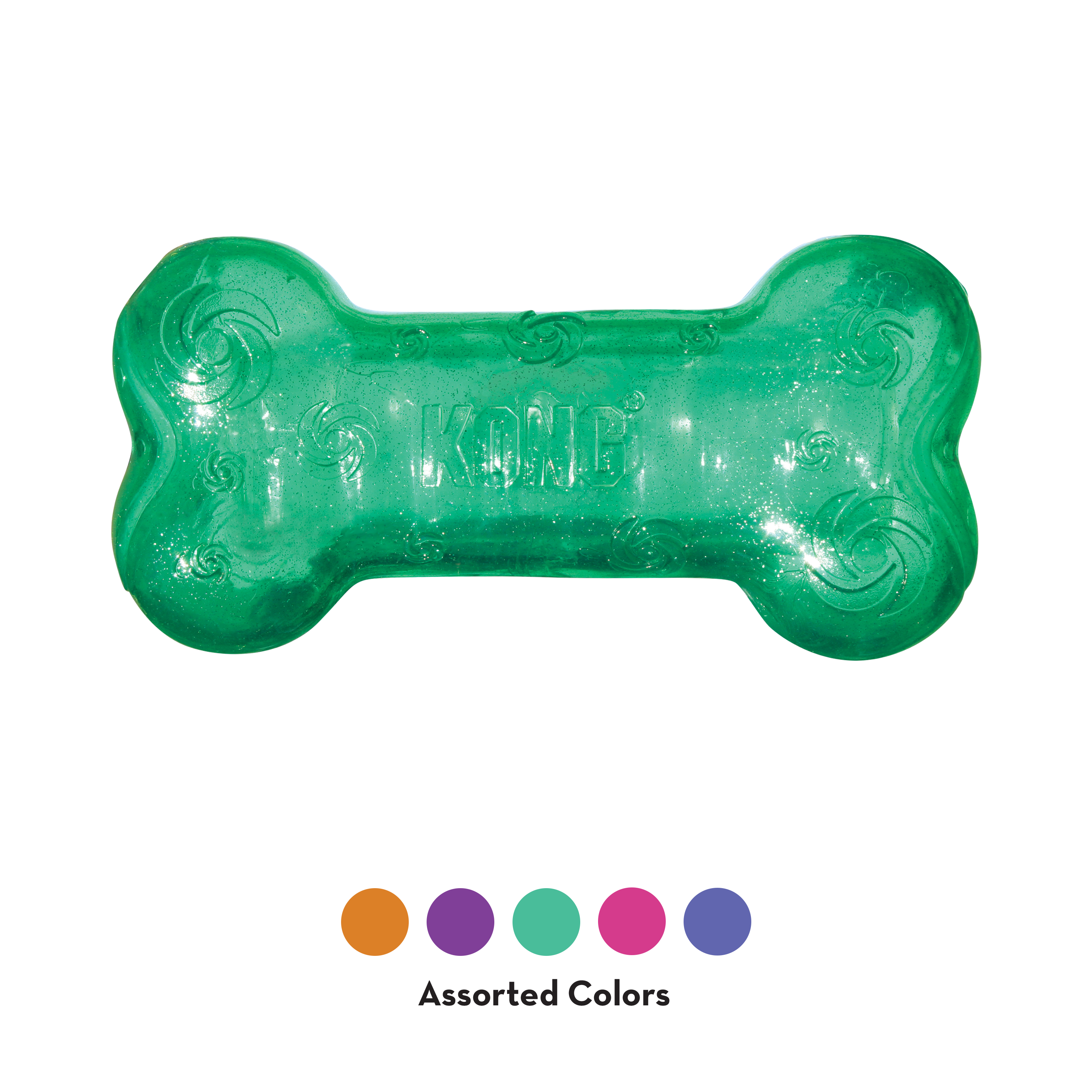 KONG Dog Toys Squeezz Crackle Bone Assorted 02