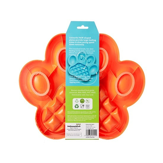 Pet DreamHouse PAW Slow Feeder Wet & Dry Food Bowl | PeekAPaw Pet Supplies