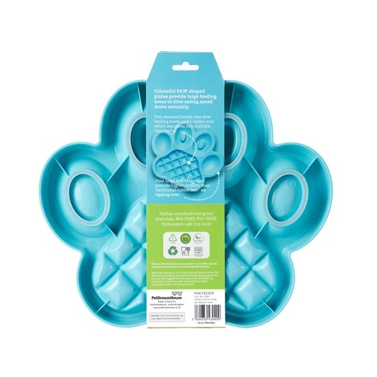 Pet DreamHouse PAW Slow Feeder Wet & Dry Food Bowl | PeekAPaw Pet Supplies