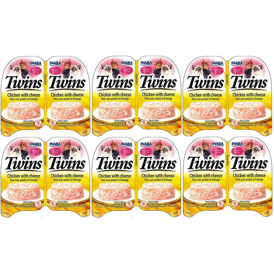 Inaba Cat Treat Twin Packs Chicken with Cheese Recipe 35g x2x6 | PeekAPaw Pet Supplies