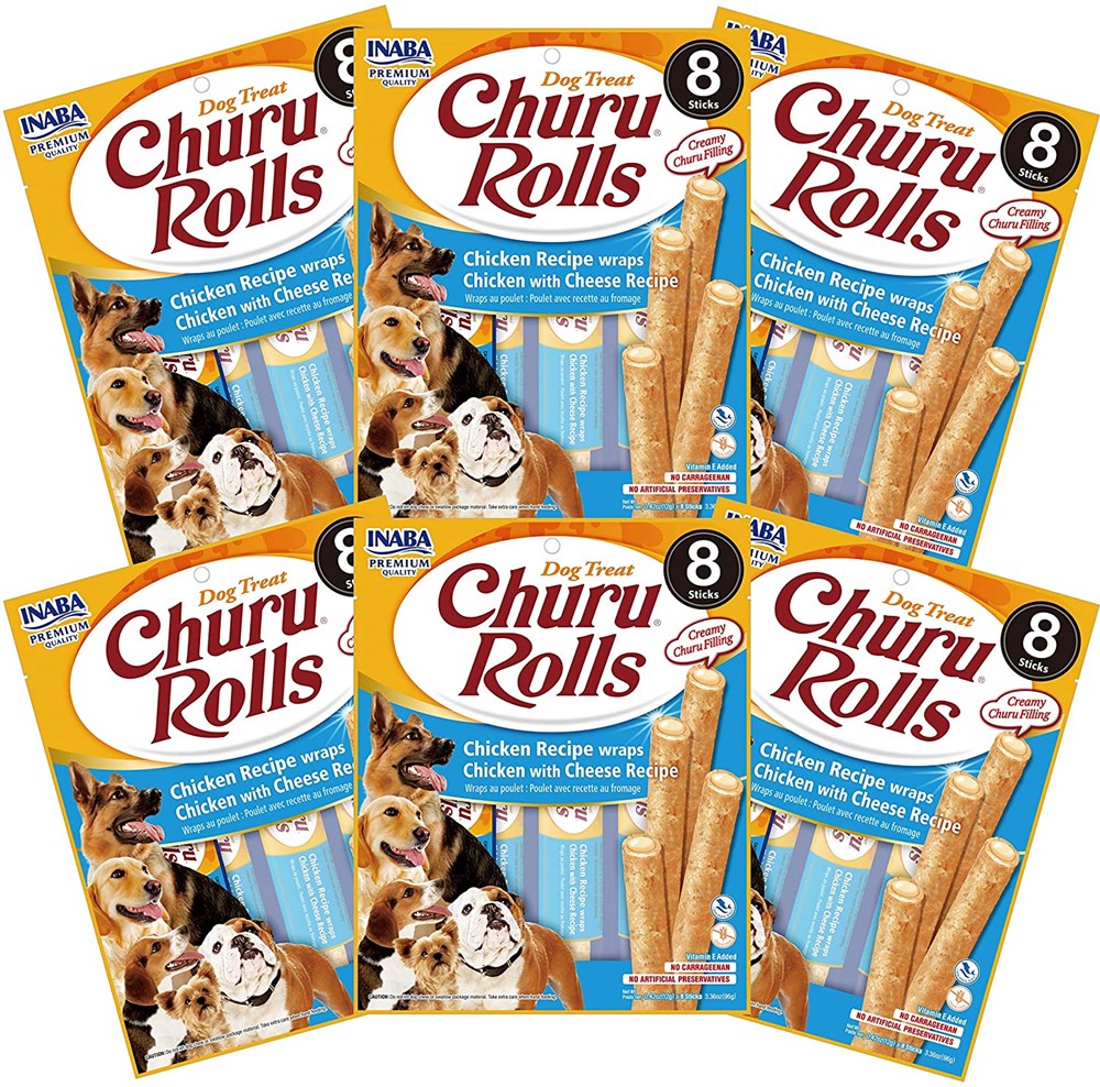 Inaba Dog Treat Churu Rolls Chicken Wraps with Cheese 03