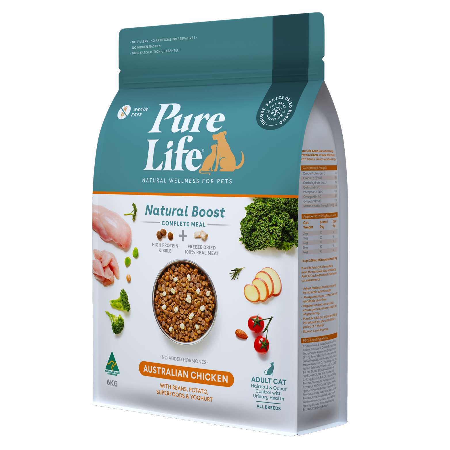 Pure Life Natural Boost Dry Cat Food Adult Australian Chicken