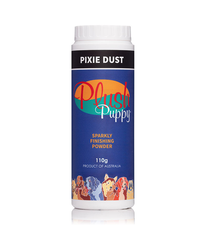 Plush Puppy Pixie Dust Sparkly Finishing Powder – front of tub