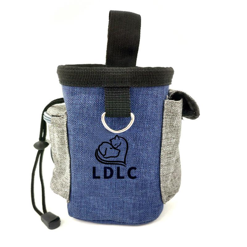Pet Food Training Bag on Waist with Drawstring Rope Side Pockets
