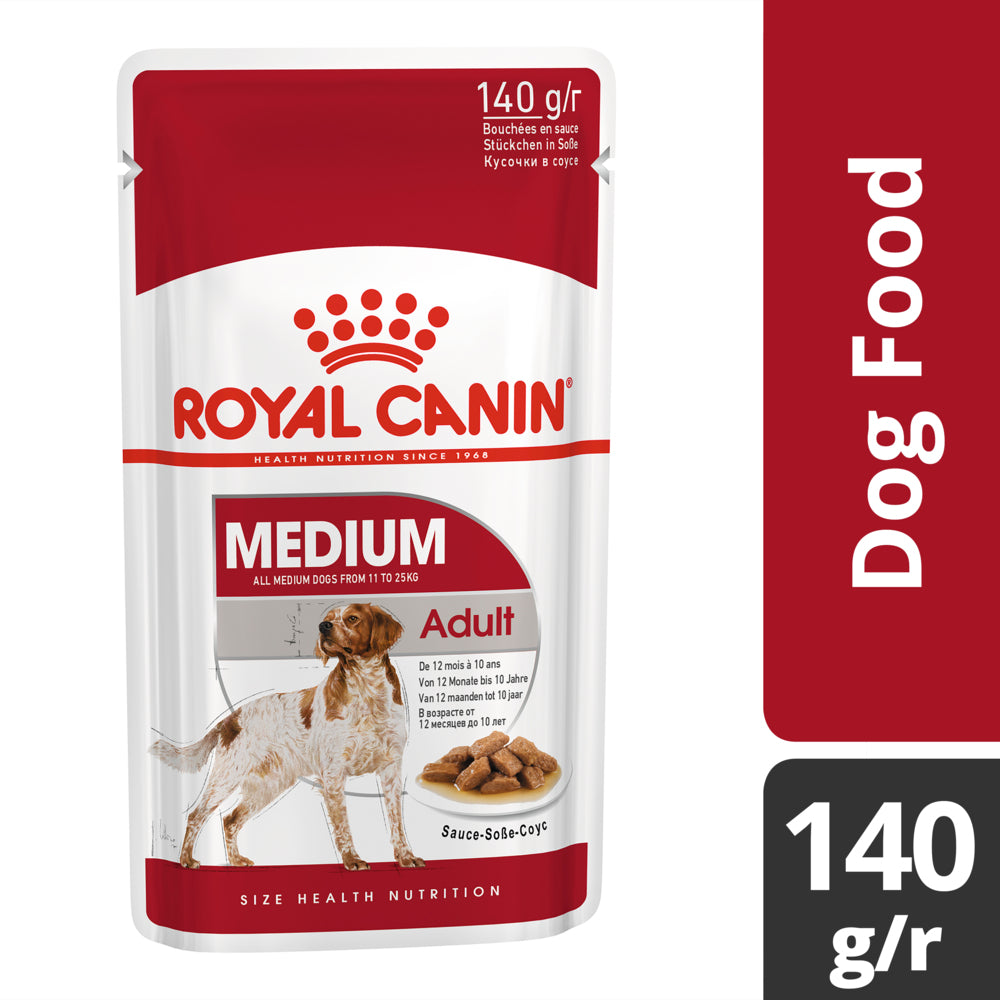 Royal Canin Medium Adult 140gx10 Pouches | PeekAPaw Pet Supplies