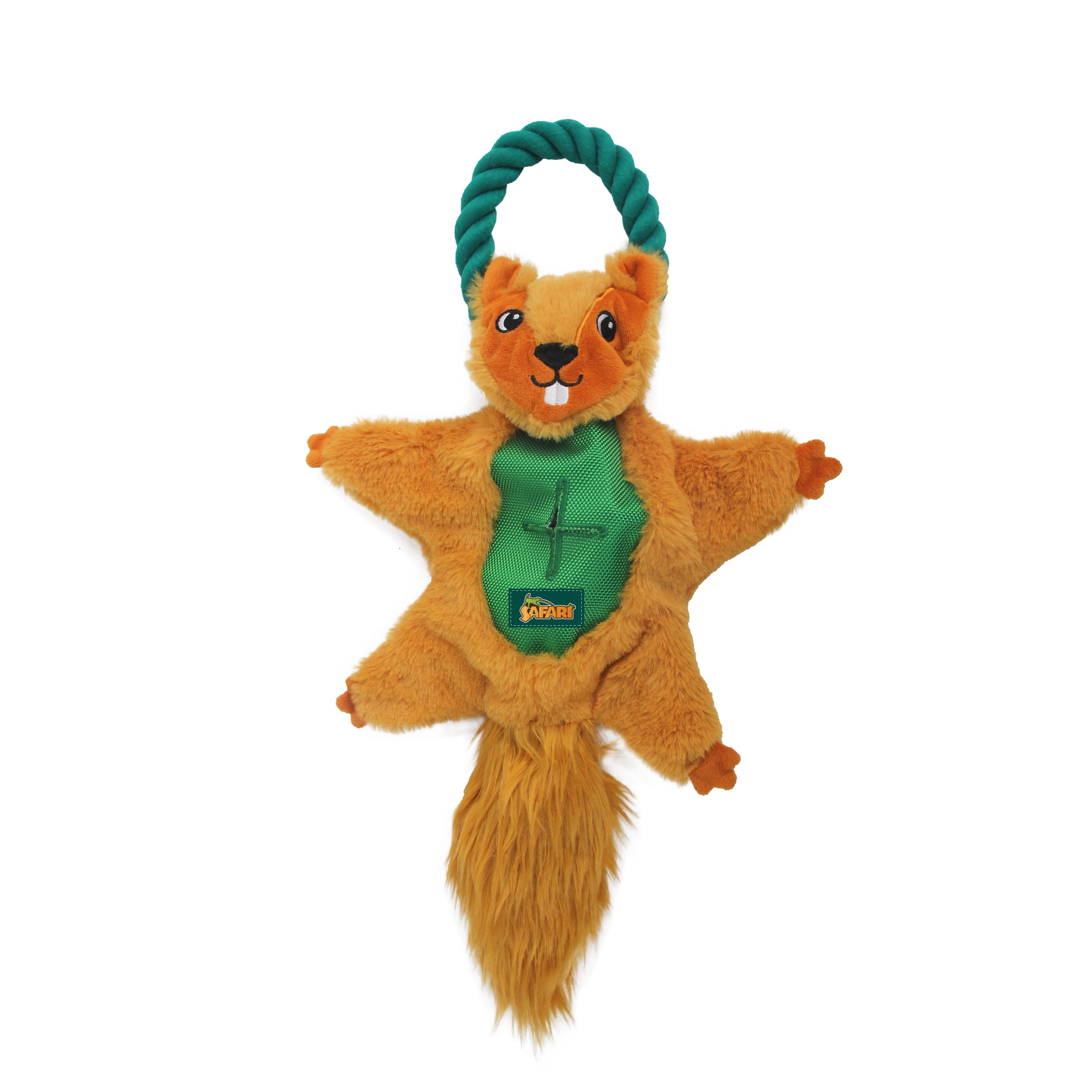 All for Paws AFP Safari Dog Toys Air Crinkle Squirrel With Rope