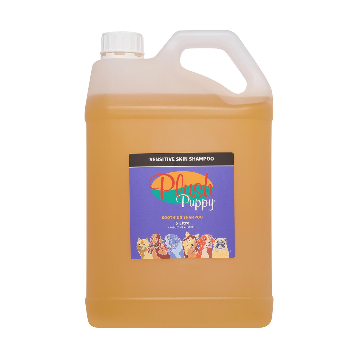 Plush Puppy Sensitive Skin Shampoo 5 Litre – front of jerry can