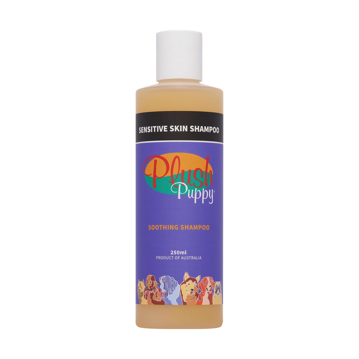 Plush Puppy Sensitive Skin Shampoo 250ml – front of bottle