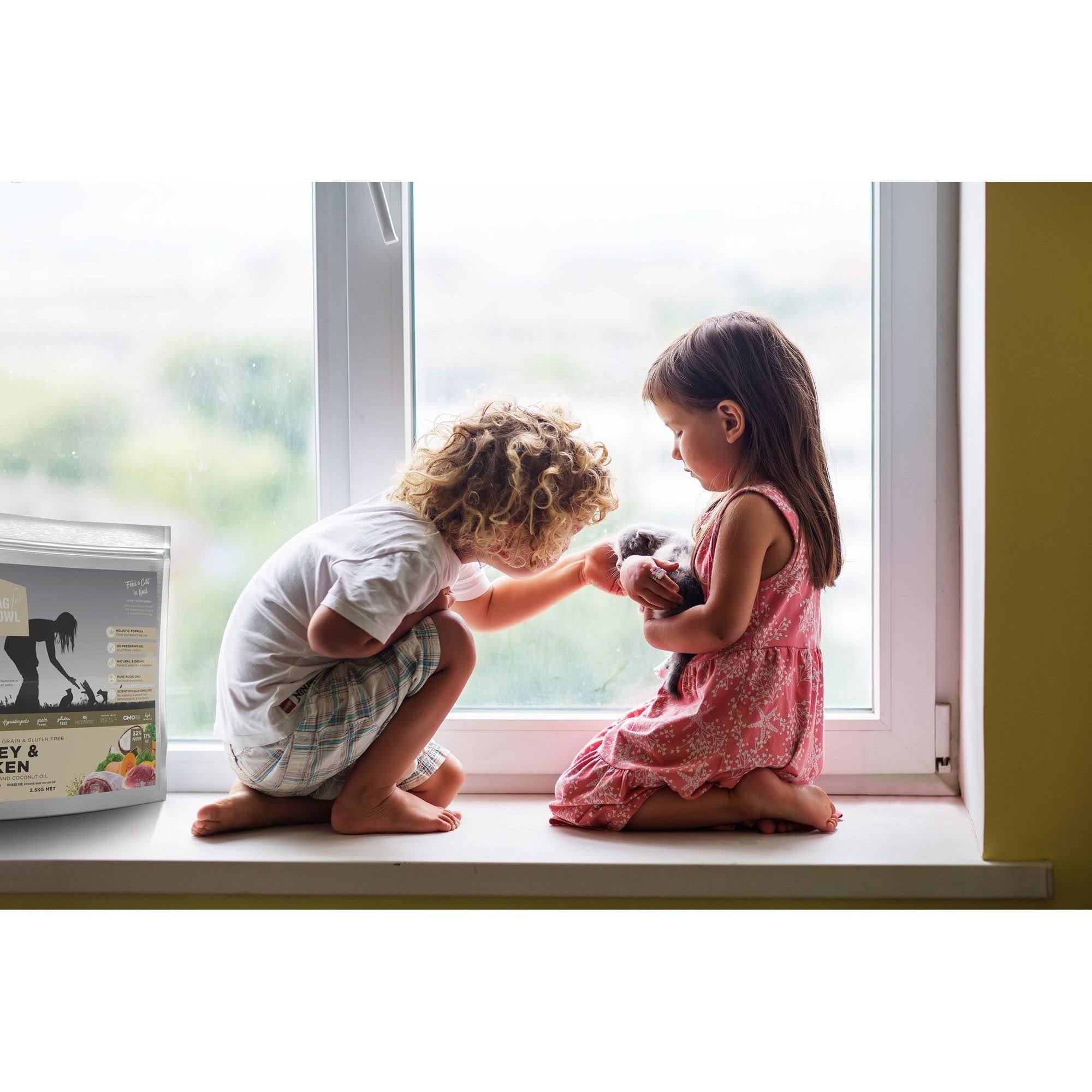 MfM Meals For Meows Dry Kitten Food Single Meat Protein Hypoallergenic Grain & Gluten Free Turkey & Chicken