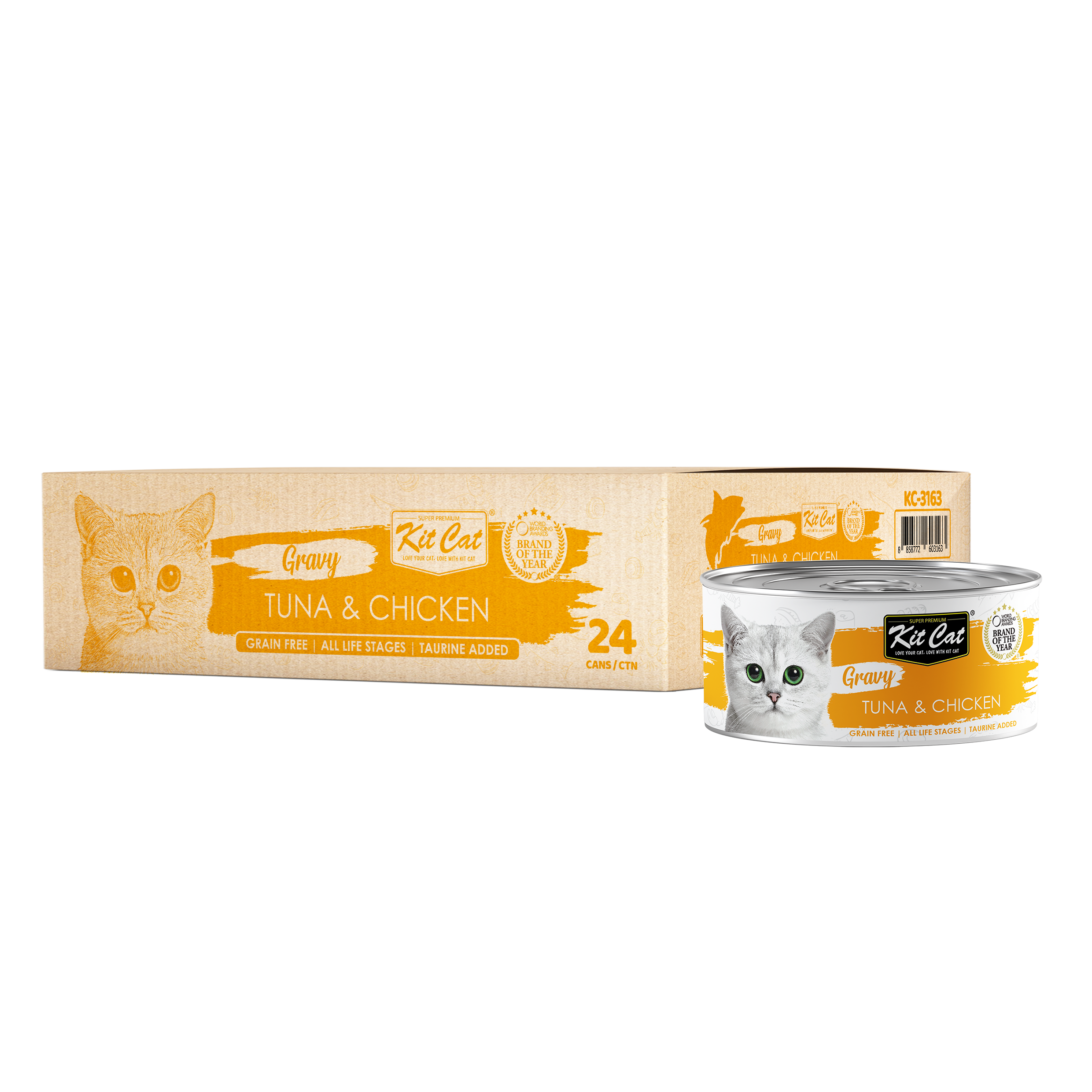 Kit Cat Gravy Canned Cat Food Tuna & Chicken 70g