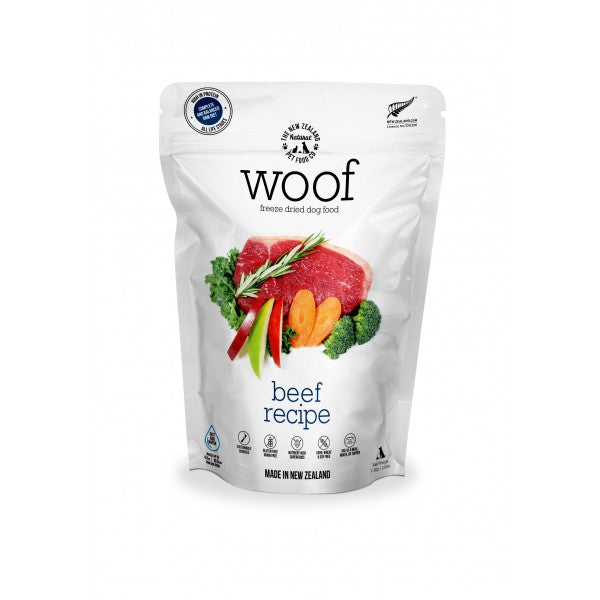 The New Zealand Natural Woof Freeze Dried Dog Food Beef