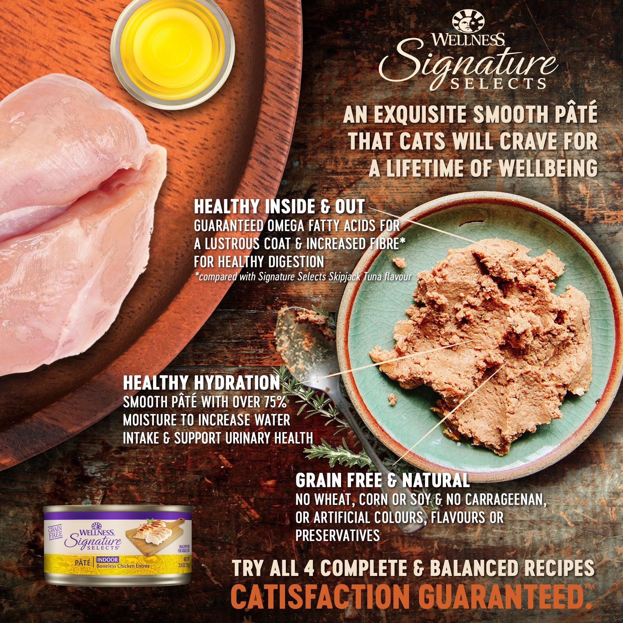 Wellness Core Wet Cat Food Signature Selects Indoor Boneless Chicken