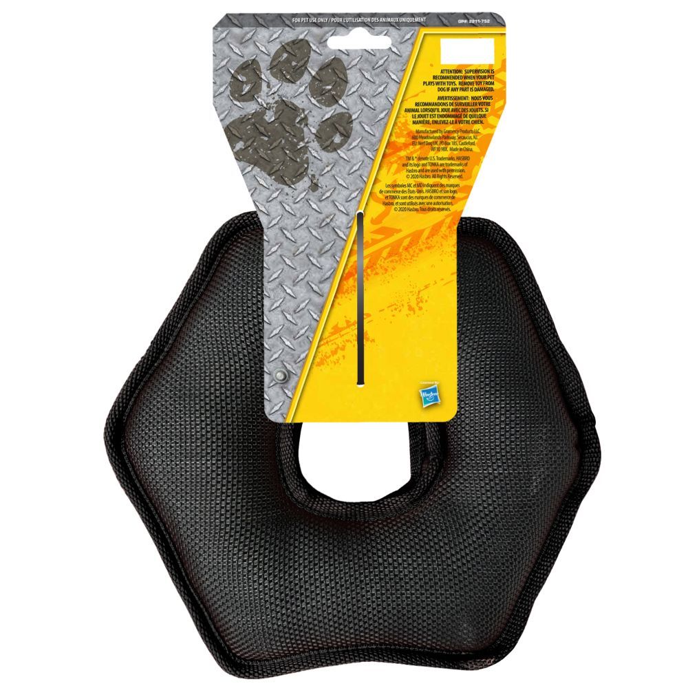 Tonka Dog Toys Tuff - Poly Filled Hex Ring Yellow/Black 23cm