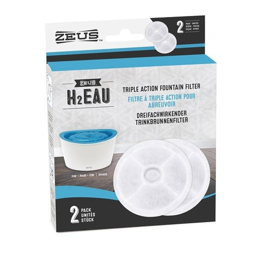 Zeus H2 Eau Drinking Fountain & Accessories for Dogs & Cats