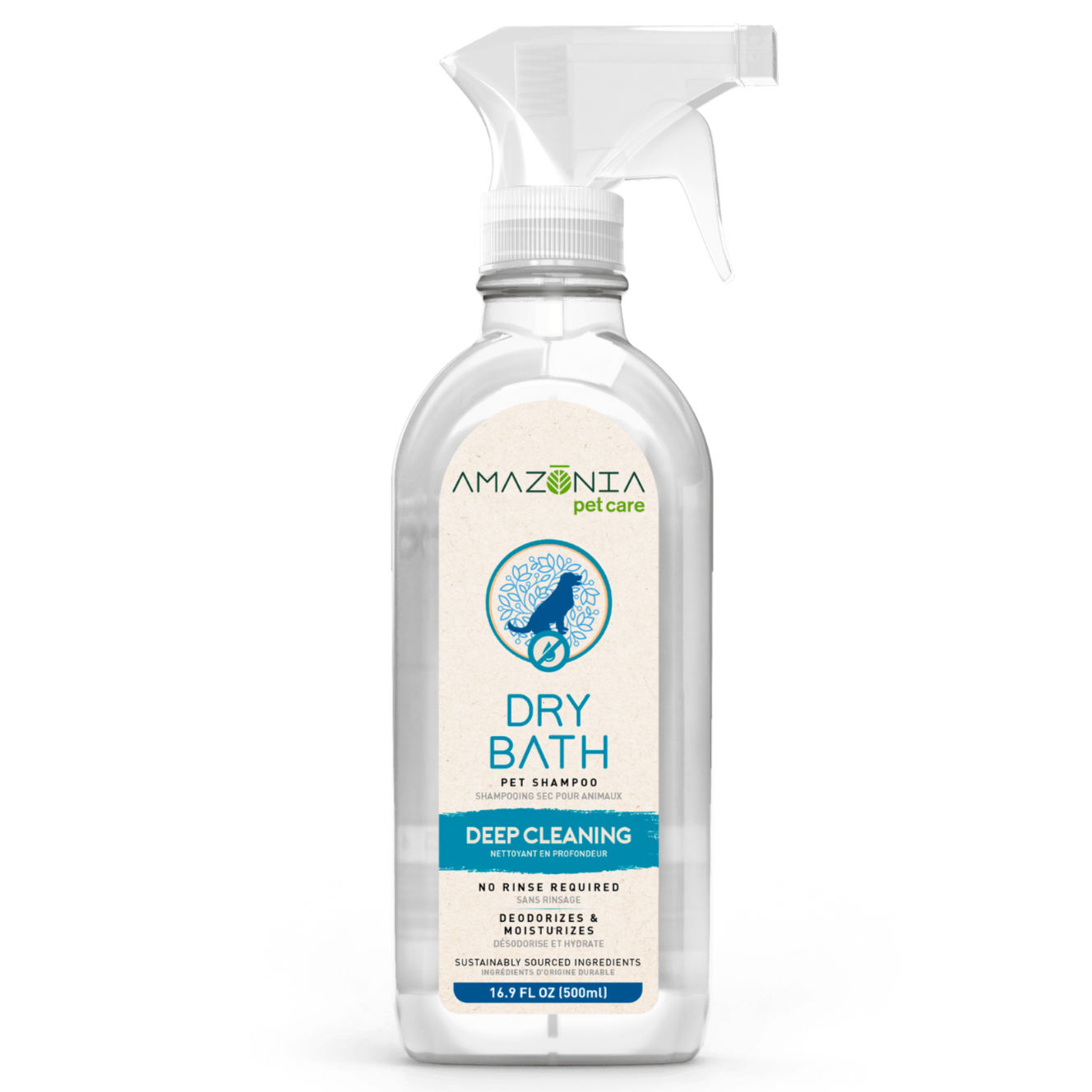Amazonia Dry Bath Shampoo Deep Cleaning for Dogs 500ml