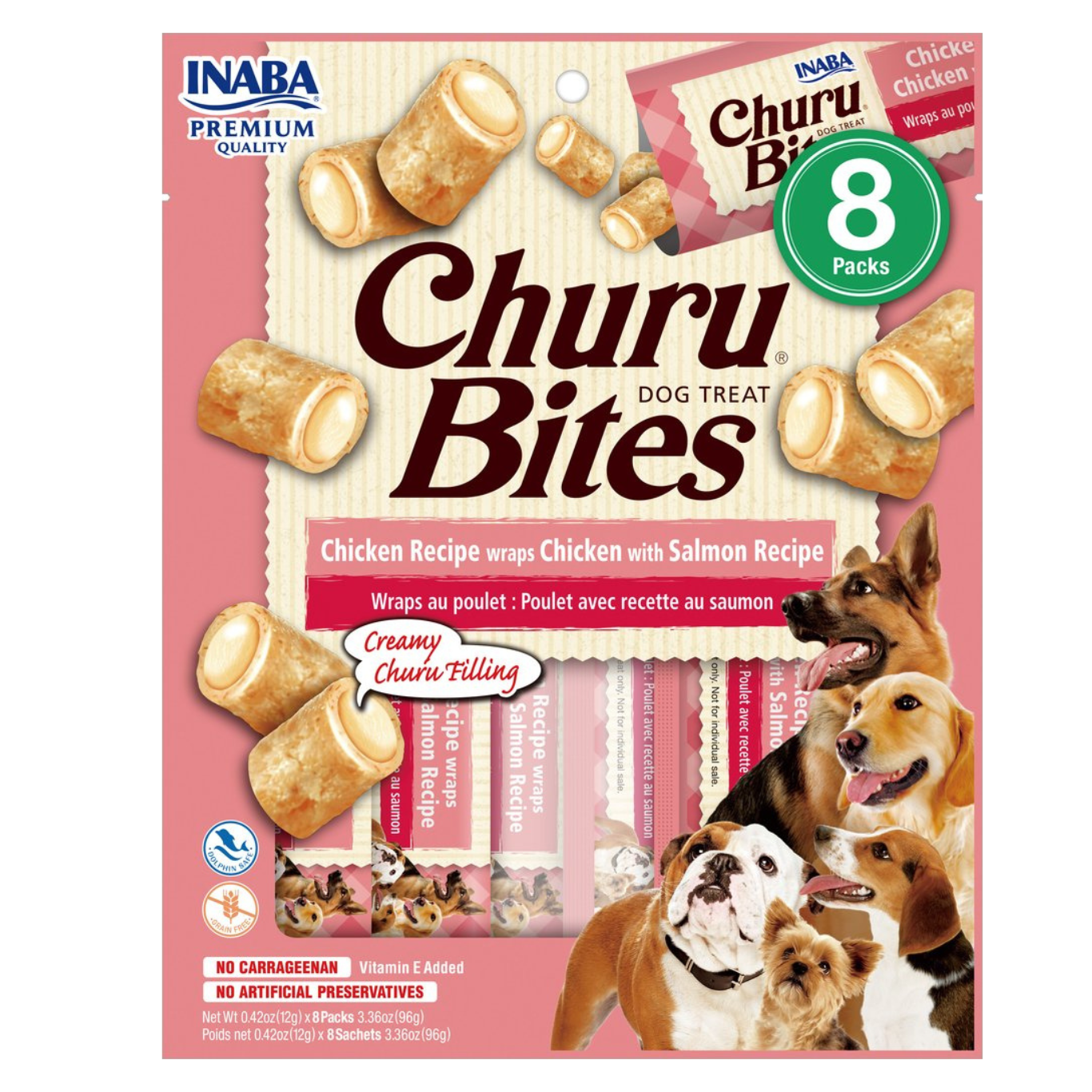Inaba Dog Treat Churu Bites Wraps Chicken with Salmon 01
