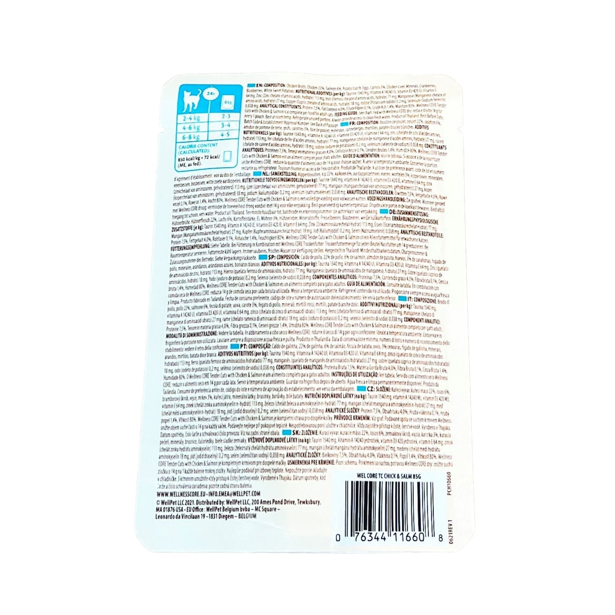Wellness Core Wet Cat Food Tender Cuts With Chicken & Salmon In Savoury Gravy