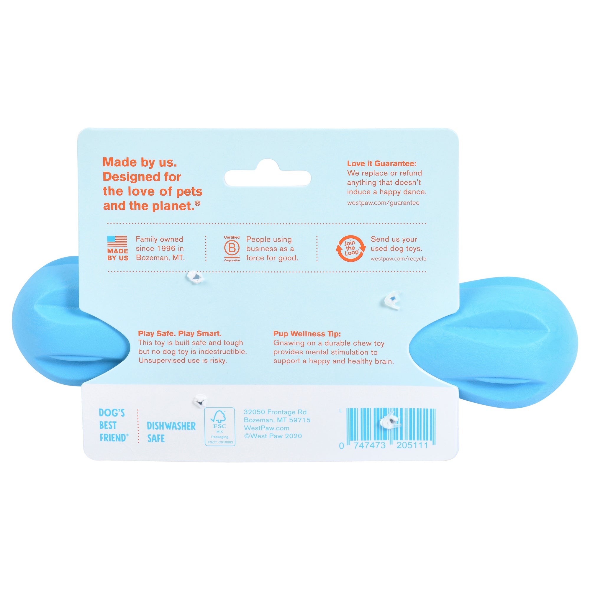 West Paw Hurley Fetch Toy for Tough Dogs - Large by PeekAPaw