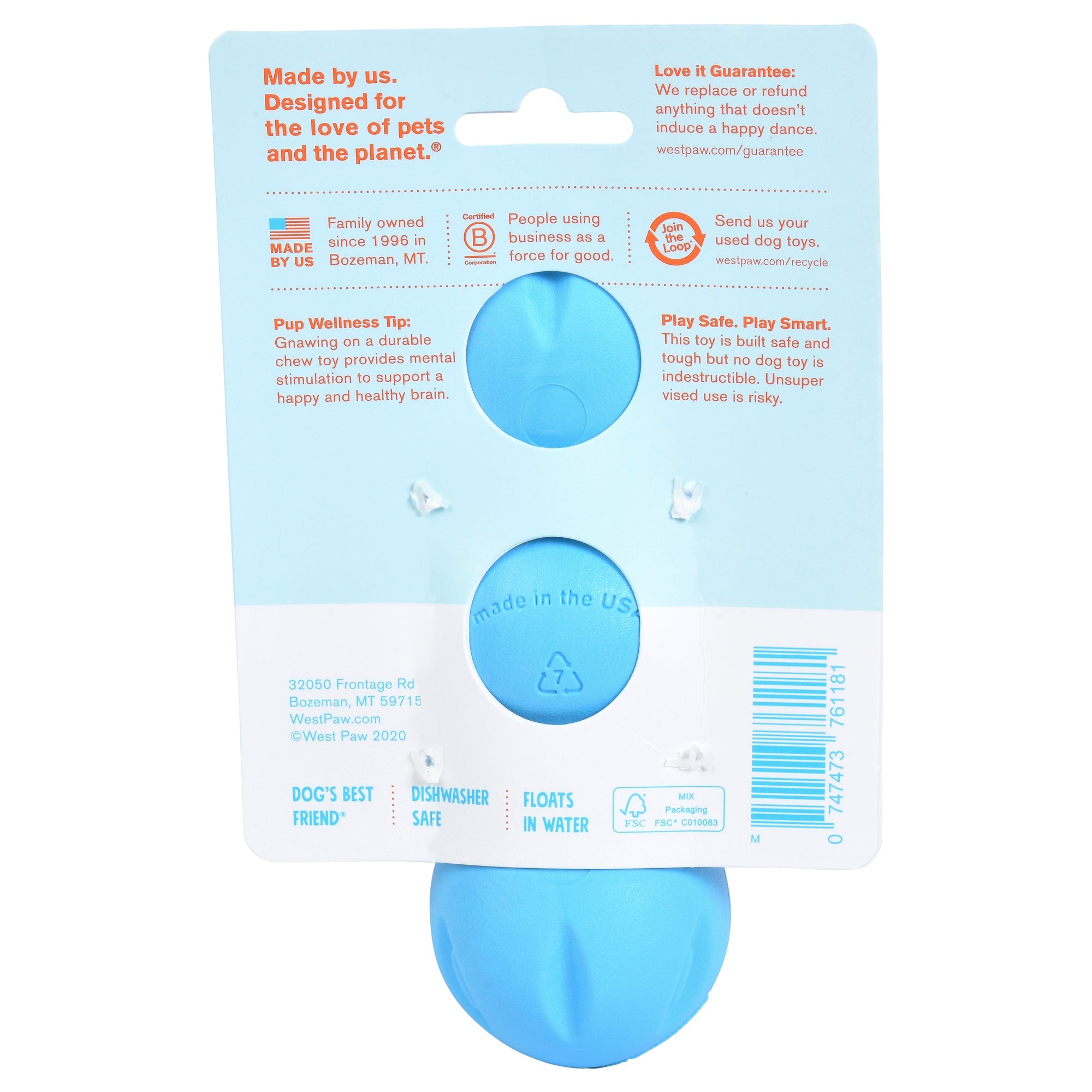 West Paw Rumpus Tough Fetch Stick Dog Toy - Medium by PeekAPaw