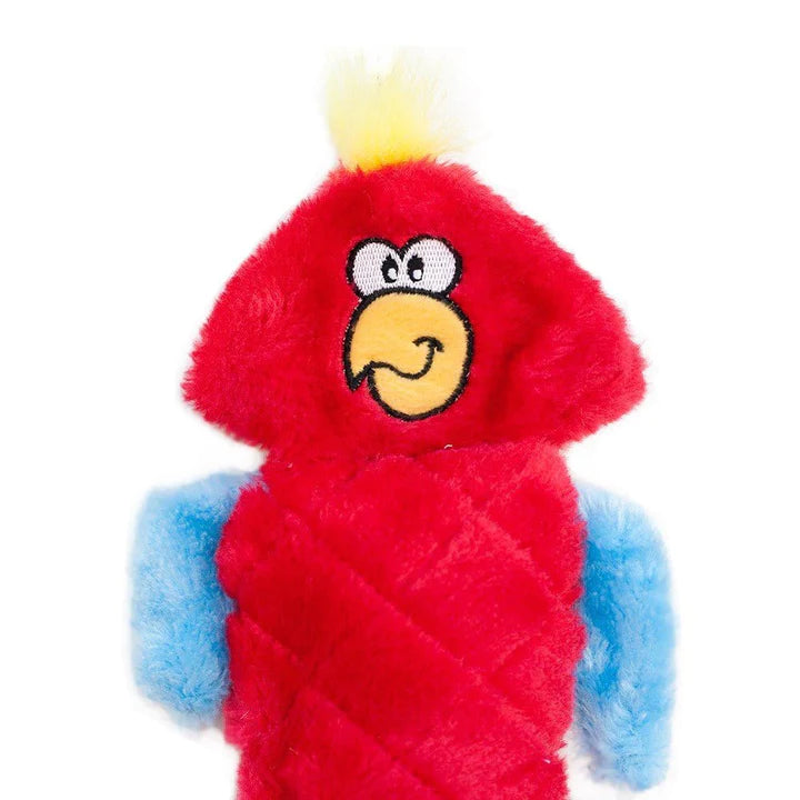 Zippy Paws Dog Toys Plush Jigglerz - Parrot 02