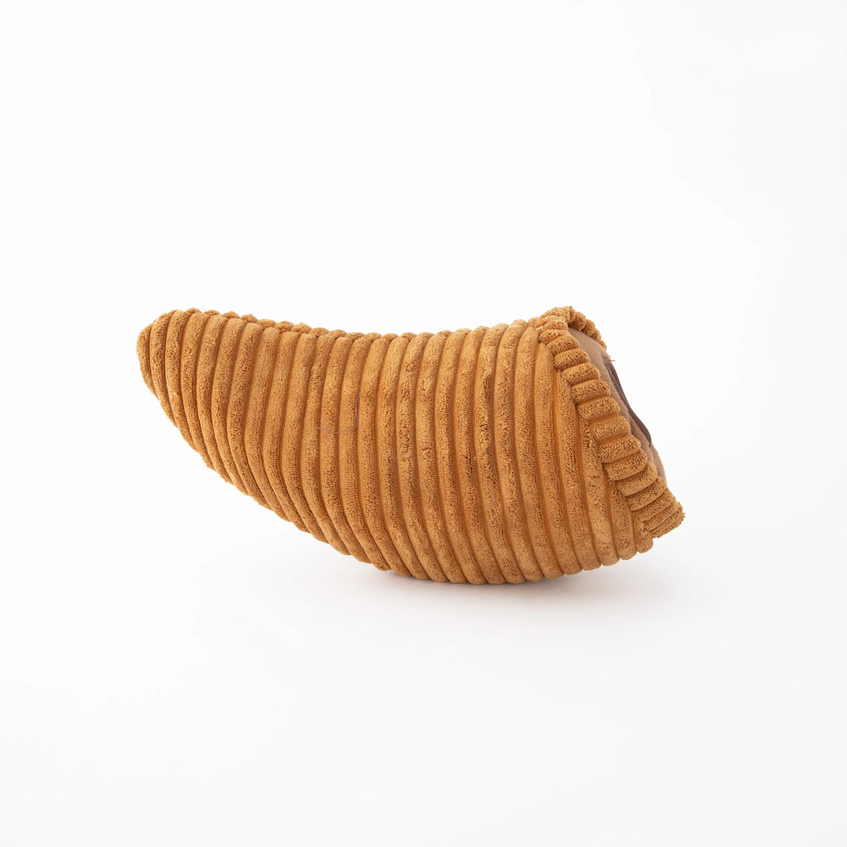 The plush cornucopia horn from the Zippy Paws Burrow dog toy, shown on its own