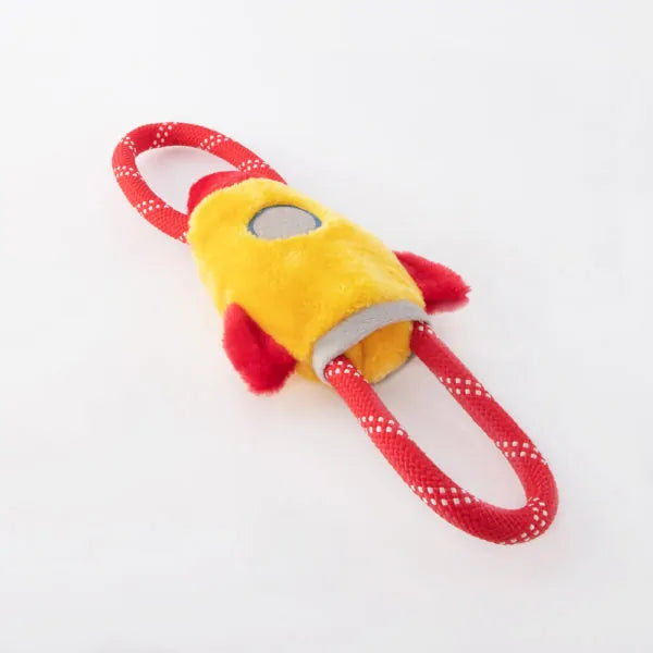 Zippy Paws Dog Toys Plush RopeTugz - Spaceship 02