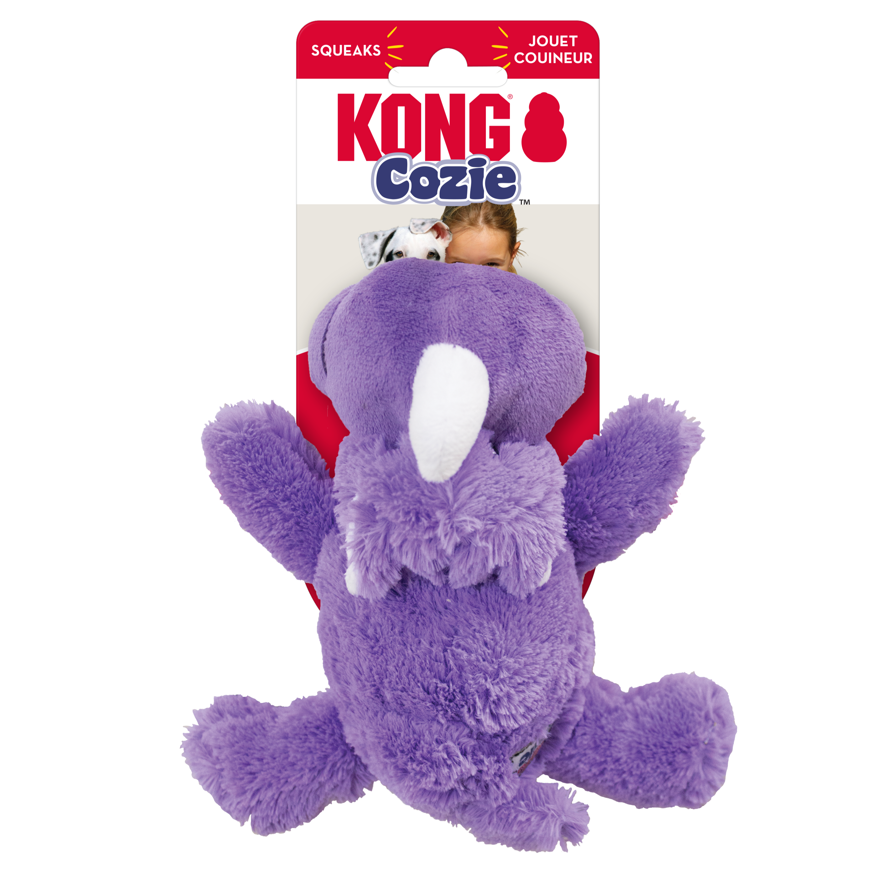 KONG Dog Toys Squeaky Cozie Rosie Rhino