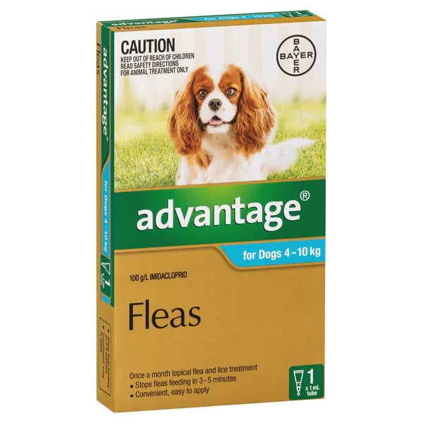 Advantage Dog 4-10kg+ Aqua 1 Pack