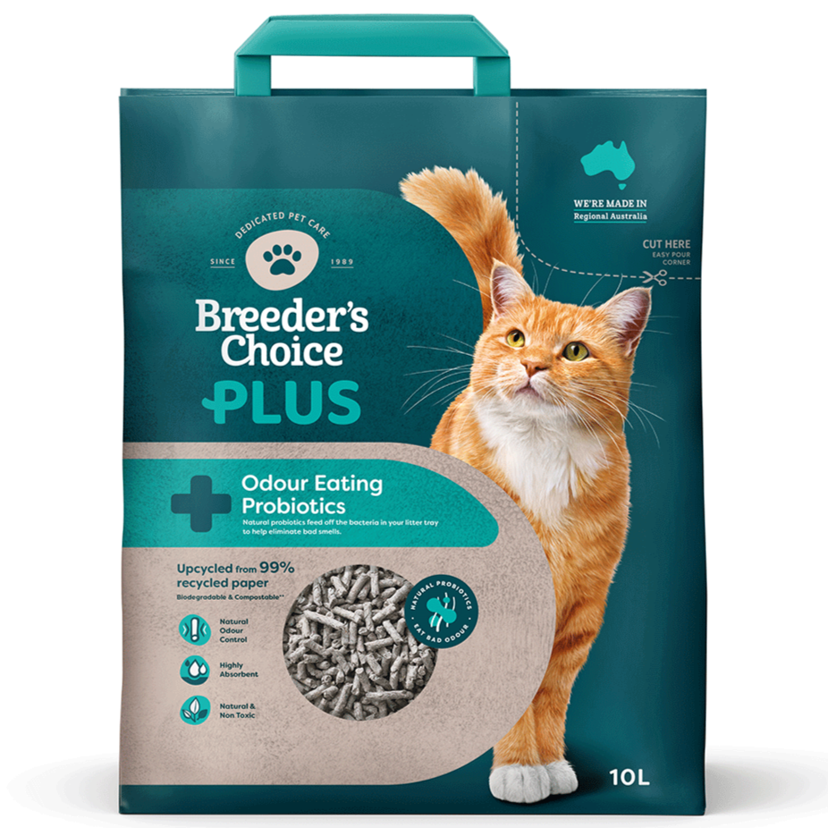 Breeders Choice Plus Probiotic Cat Litter 10l
