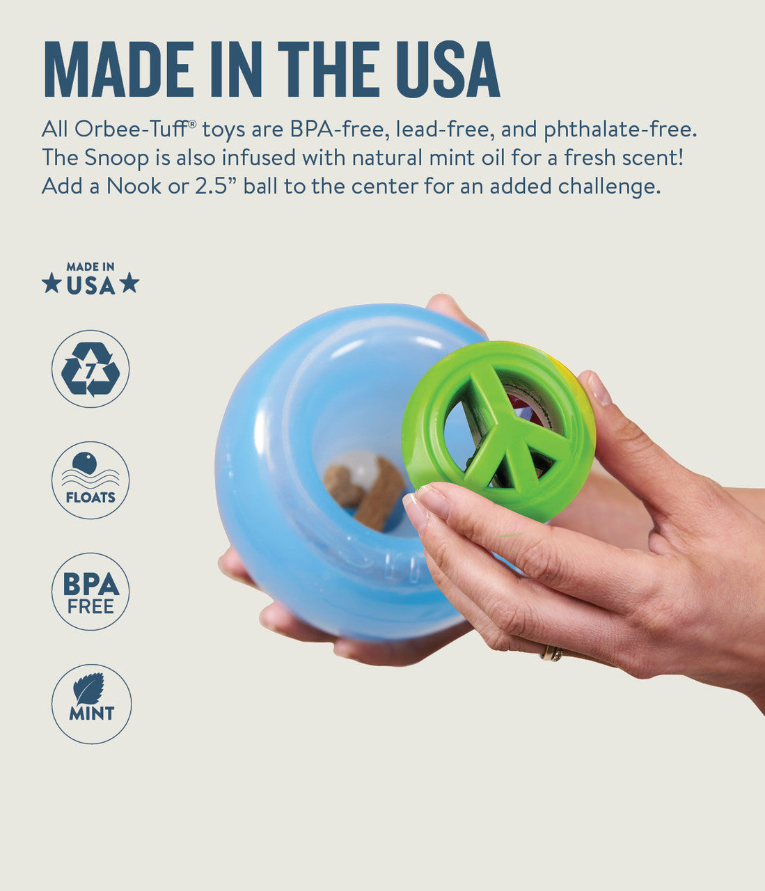 Planet Dog Orbee-Tuff Snoop Interactive Treat Dispensing Dog Toy