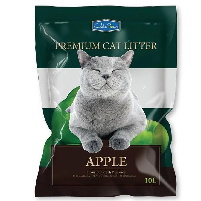 Cuddly Paws Bentonite Cat Litter 10L Apple