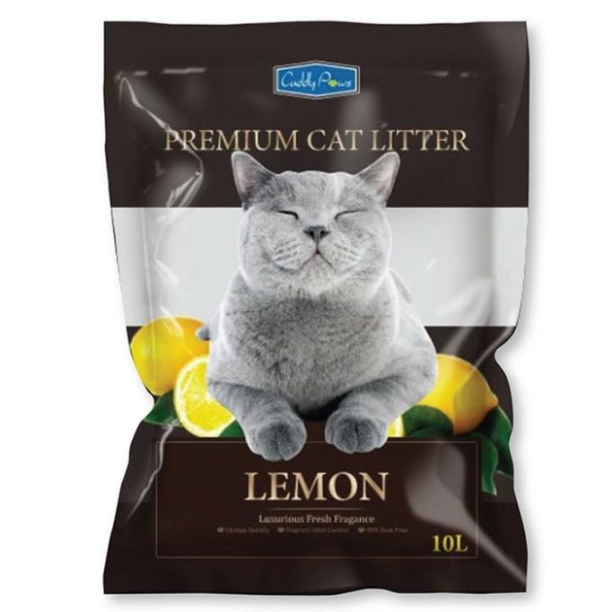 Cuddly Paws Bentonite Cat Litter 10L Lemon