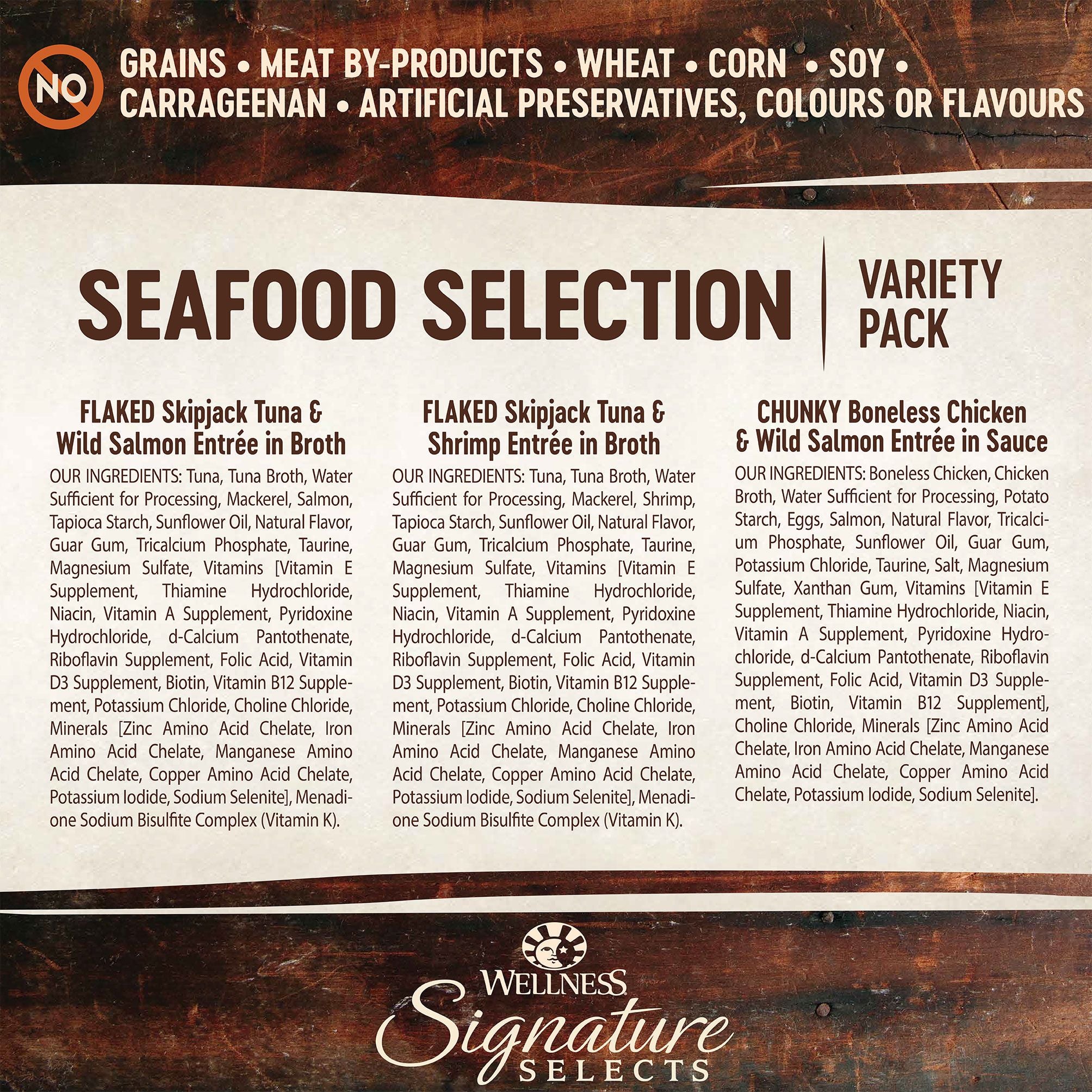 Wellness Core Wet Cat Food Signature Selects Seafood Selection Variety Pack 79g x 8 | PeekAPaw Pet Supplies